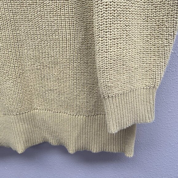 Ava & Viv Sweater Womens 3X Sage Green Half Zip Collared Knit Pullover Ring Pull - Picture 3 of 9